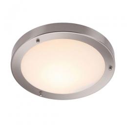 Saxby WLS 12421 Portico LED Large Bathroom Ceiling Light Satin Nickel 