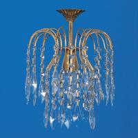 340-10597  LED 1 Light Crystal Chandelier Gold Plated