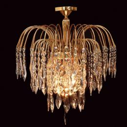 340-10599  LED 1 Light Crystal Chandelier Gold Plated 