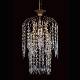 340-10605  LED 1 Light Crystal Chandelier Gold Plated 