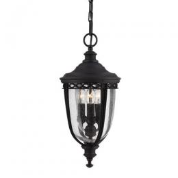 184-10637 Enrici LED Medium Pendant Lantern Black 