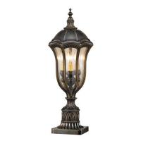 184-10650 Battista LED Outdoor Pedestal Lantern Walnut