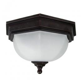 180-10821 Facetti LED Outdoor Flush Ceiling Light Old Bronze 