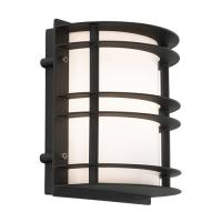 182-10913 Strada LED Outdoor Half Wall Lantern Black