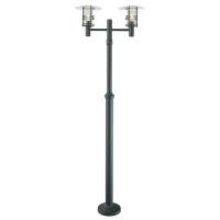 182-10916 Strada LED Outdoor 2 Headed Lamp Post Black