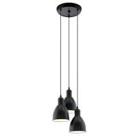 162-10953  LED 3 Light Pendant Ceiling Light Black