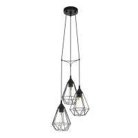 162-11000  LED 3 Light Pendant Ceiling Light Black