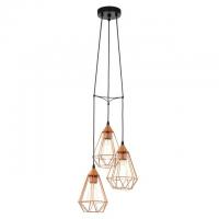 162-11005  LED 3 Light Pendant Ceiling Light Copper