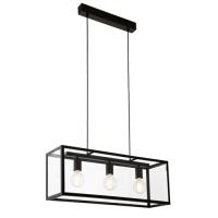 162-11008  LED 3 Light Pendant Ceiling Light Black