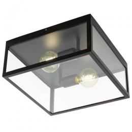 LED 2 Light Flush Ceiling Light Black 