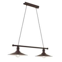 162-11015  LED 2 Light Pendant Ceiling Light Antique Brown