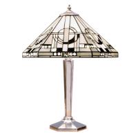 363-11089 Maniero LED Tiffany 2 Light Medium Table Lamp Aluminium