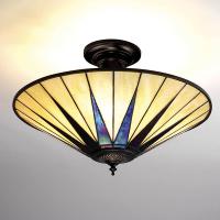 363-11094 Domenico LED Tiffany 3 Light Semi Flush Ceiling Light