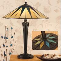 363-11099 Domenico LED Tiffany 2 Light Large Table Lamp