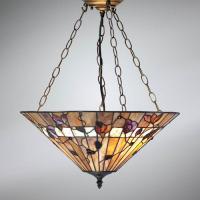 364-11209 Bartolo LED Tiffany 3 Light Large Inverted Pendant Ceiling Light