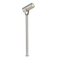 731-11268 Pallotti LED Outdoor LED Long Spike Spotlight Brushed Stainless Steel