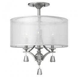 186-11346 Milena LED Semi Flush Ceiling Light Brushed Nickel 