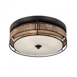 188-11391 Larini LED Large Flush Ceiling Light Renaissance Copper 