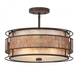 188-11393 Larini LED Semi Flush Ceiling Light Renaissance Copper 