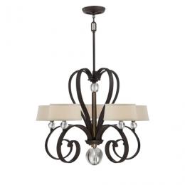 188-11399 Maccari LED 5 Light Chandelier Western Bronze 