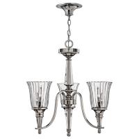 186-11407 Chiarelli LED 3 Light Chandelier Sterling Metal