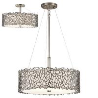 190-11951 Silvestri LED 3 Light Duo Mount Pendant Ceiling Light Classic Pewter