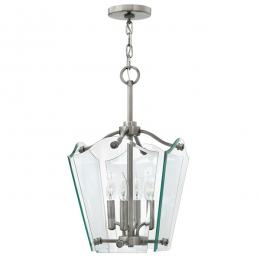 186-11960 Vernati LED 2 Light Small Ceiling Lantern Polished Antique Nickel 