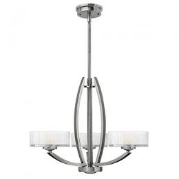 186-11971 Merola LED 3 Light Pendant Brushed Nickel 