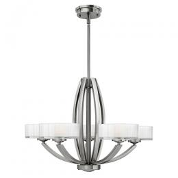 186-11972 Merola LED 5 Light Pendant Brushed Nickel 