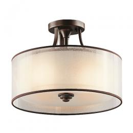 172-11991  LED 3 Light Semi Flush Ceiling Light Bronze 