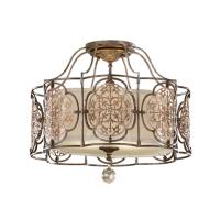 184-12030 Marchini LED 3 Light Semi Flush Ceiling Light British Bronze and Oxidised Bronze