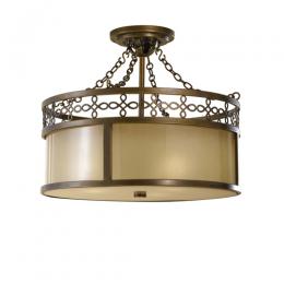 184-12066 Jacobini LED 3 Light Semi Flush Ceiling Light Astral Bronze 