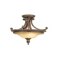 184-12071 Stefani LED 2 Light Semi Flush Ceiling Light British Bronze