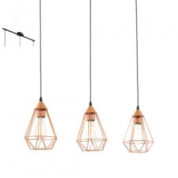 162-12106  LED 3 Light Pendant Light Copper 