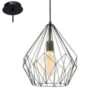 162-12107  LED 1 Light Pendant Light Black