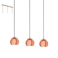 158-12308  LED 3 Light Pendant Ceiling Light Copper