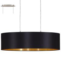 158-12321  LED 2 Light Oval Pendant Ceiling Light Satin Nickel Black