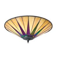 363-12412 Domenico LED Tiffany 2 Light Large Flush Ceiling Light