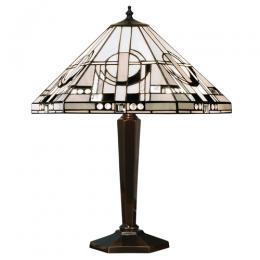 363-12448 Maniero LED Tiffany 2 Light Table Lamp Dark Bronze 