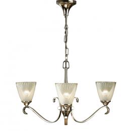 365-12453 Cristaldi LED 3 Light Pendant Ceiling Light Polished Nickel 