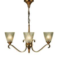 365-12462 Cristaldi LED 3 Light Pendant Ceiling Light Antique Brass