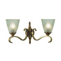 365-12463 Cristaldi LED 2 Light Wall Light Antique Brass