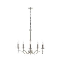 365-12482 Serena LED 5 Light Pendant Ceiling Light Polished Nickel