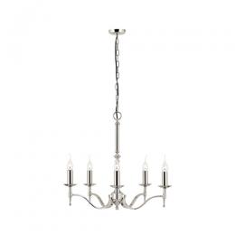 365-12482 Serena LED 5 Light Pendant Ceiling Light Polished Nickel 