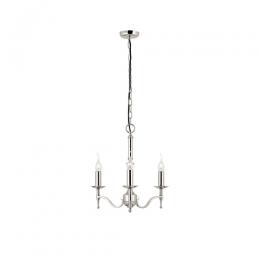 365-12483 Serena LED 3 Light Pendant Ceiling Light Polished Nickel 