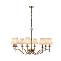 365-12499 Serena LED 8 Light Pendant Ceiling Light Antique Brass