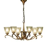 365-12599 Cristaldi LED 6 Light Ceiling Light Antique Brass