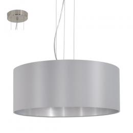 158-12668  LED 3 Light Pendant Ceiling Light Satin Nickel Grey 