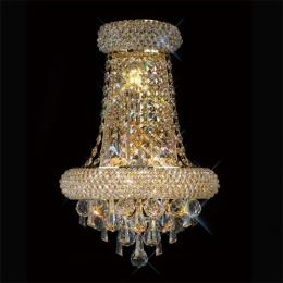 356-13287 Alberti Wall Lamp Large 3 Light French Gold-Crystal 