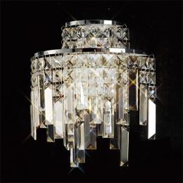 356-13301 Mannelli 2 Light Wall Light Polished Chrome and Crystal 